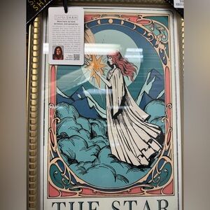 Framed Art Print with Woman and Star